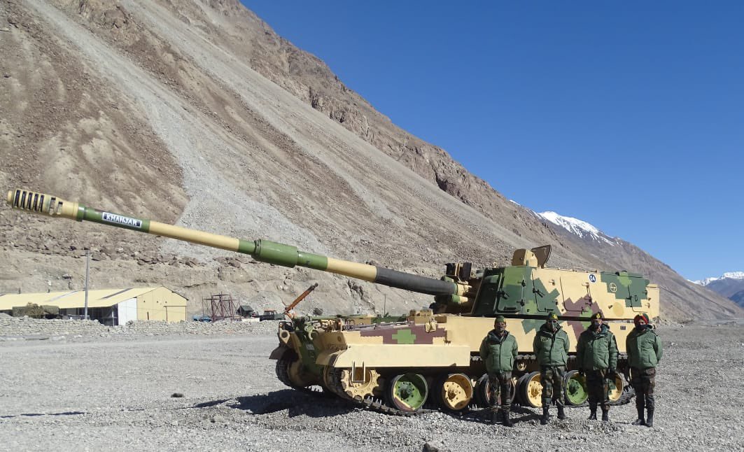 Indian K9 SPH at Ladakh during Indo-China Clashes.